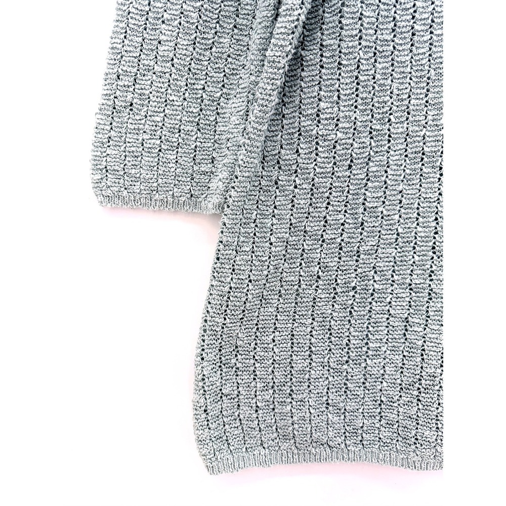 J Jill Seafoam Cotton Blend Open Knit Sweater L Cottagecore Coastal Granny - Picture 7 of 11
